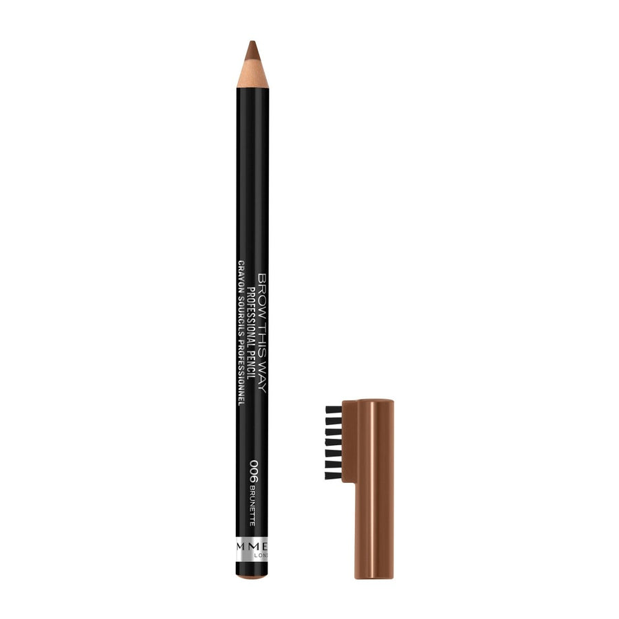 Rimmel Brow This Way Professional Pencil 1.4g, Pigmented, Built In Brush #color_006 Brunette