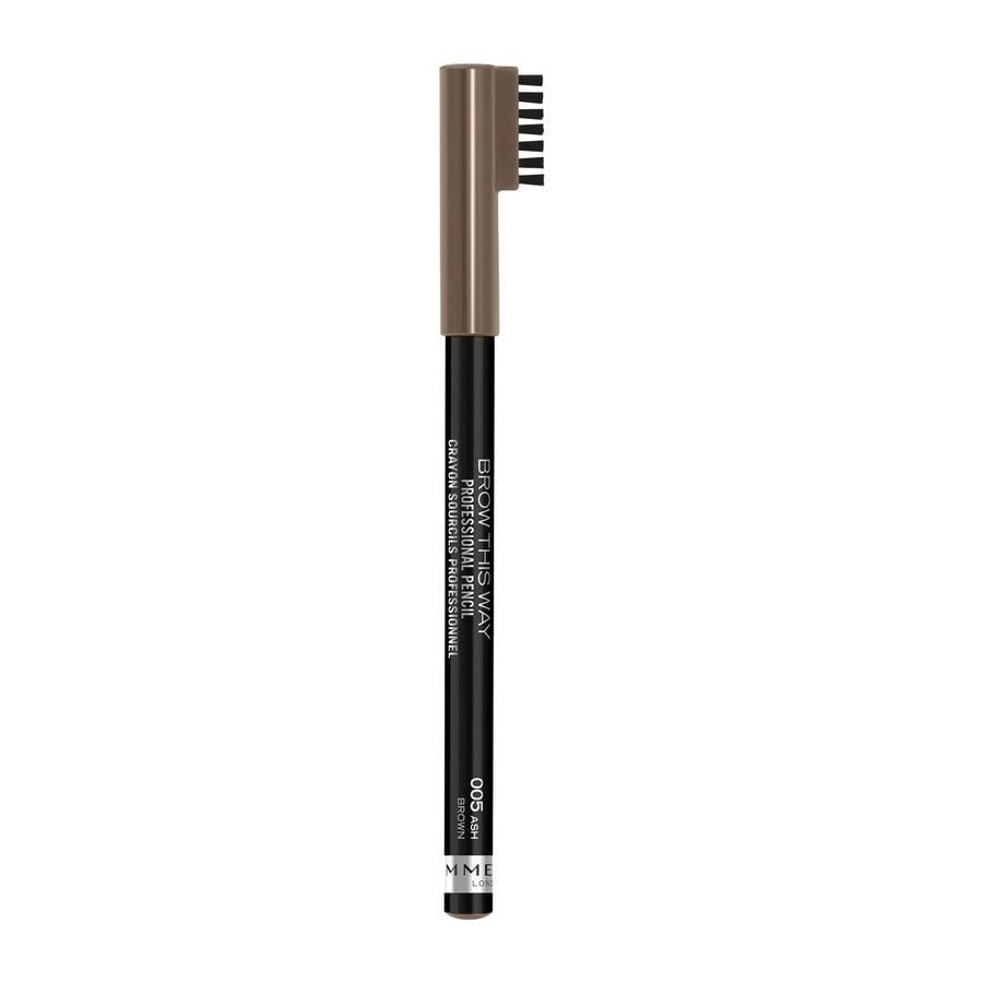 Rimmel Brow This Way Professional Pencil 1.4g, Pigmented, Built In Brush #color_005 Ash brown