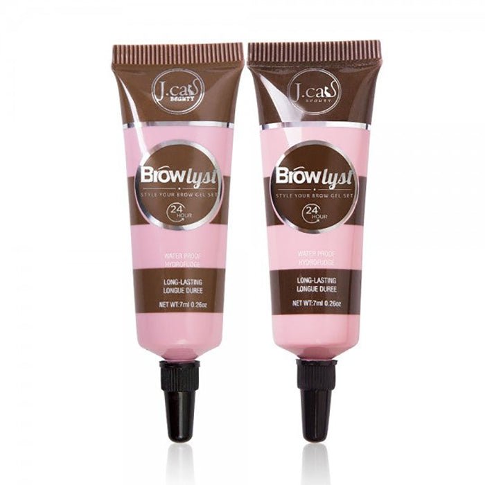 J.CAT Browlyst Style Your Brow Gel Set Eyebrow Enhancers 0.68oz 20ml BLS101 Brown/Dark Brown 