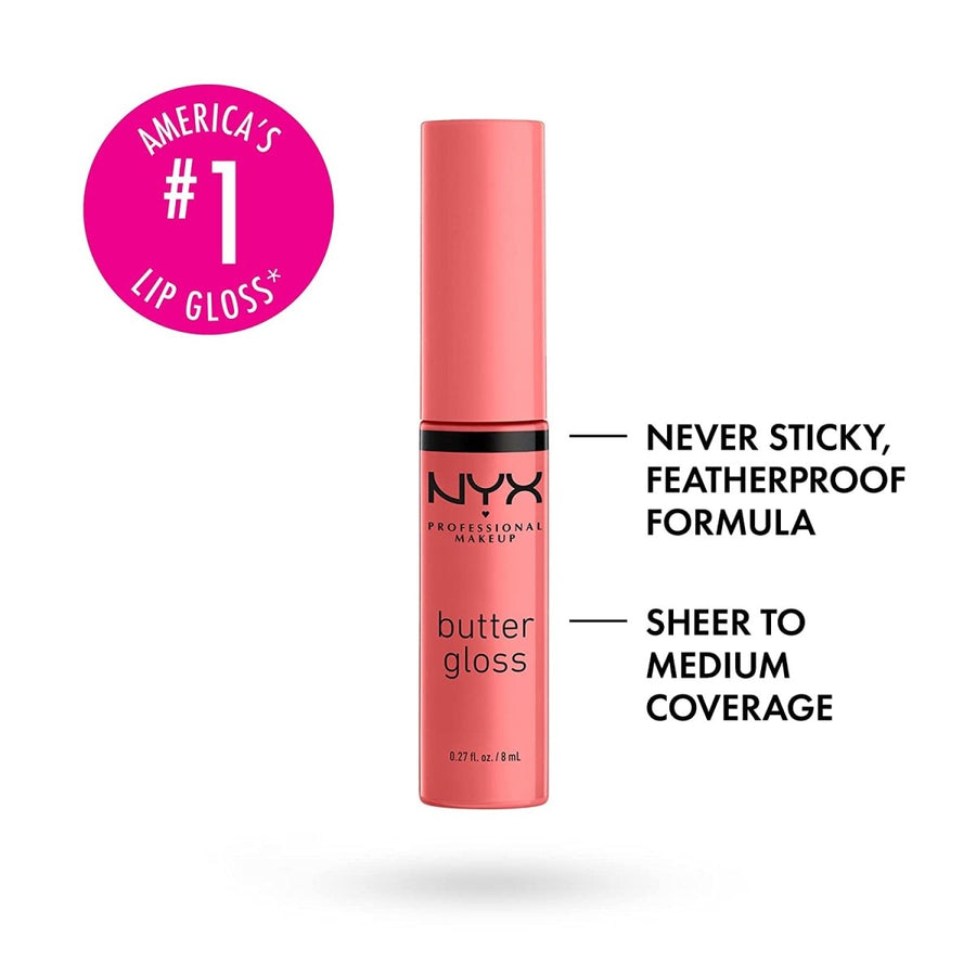 NYX Professional Butter Gloss Non Sticky Lip Gloss 4ml, Best Settling, Non-Sticky High Shine #color_BLG 38 Summer Fruit