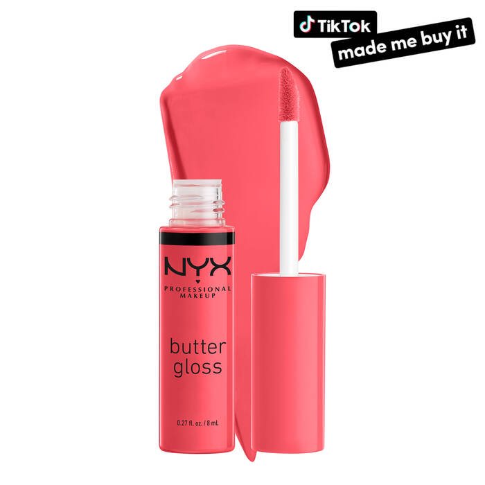 NYX Professional Butter Gloss Non Sticky Lip Gloss 8ml, Sheer to Medium Coverage #color_BLG 36 Sorbet