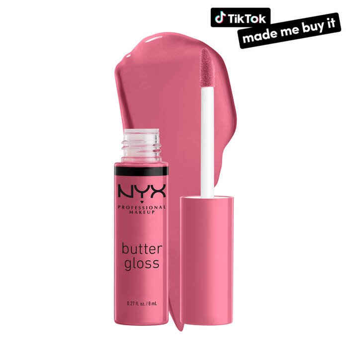 NYX Professional Butter Gloss Non Sticky Lip Gloss 8ml, Sheer to Medium Coverage #color_BLG 15 Angel Food Cake