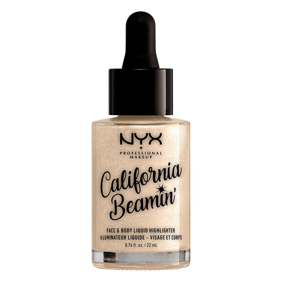 NYX Beamin Glow Booster Face Body Liquid Highlighter 13ml, Avocado, Rosehip, Grapeseed, Jojoba Oil #color_Pearl Necklace