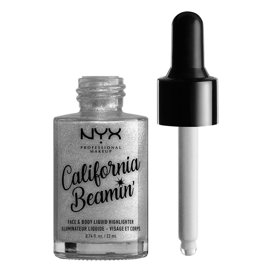 NYX Beamin Glow Booster Face Body Liquid Highlighter 13ml, Avocado, Rosehip, Grapeseed, Jojoba Oil #color_Bombshell