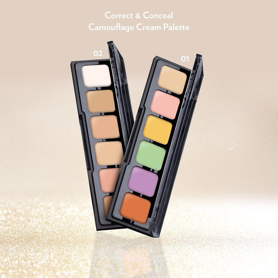 Golden Rose Camouflage Cream Palette Concealer 6x2g Neutralise Tones of Blemish and Other Imperfections