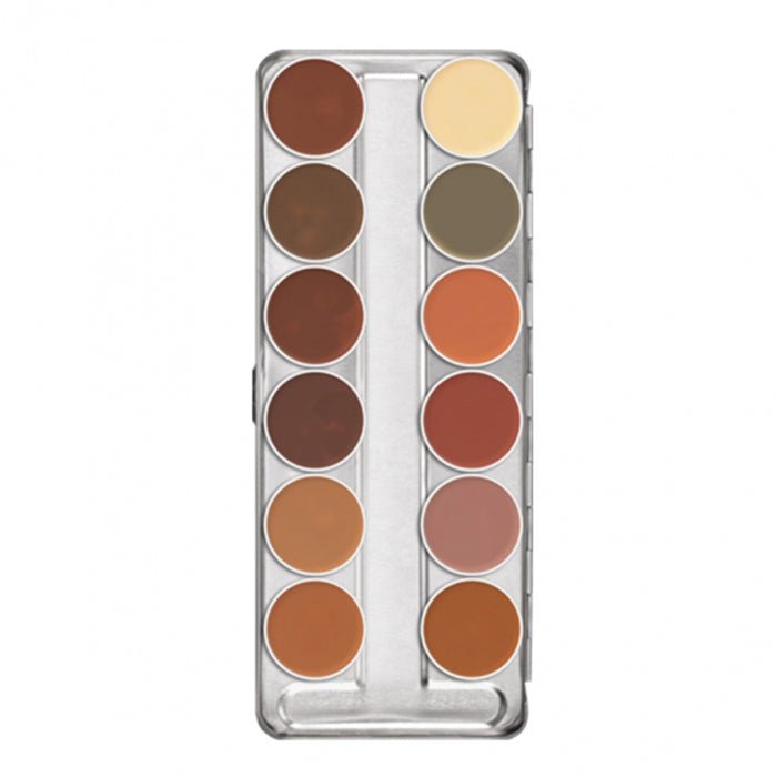 Kryolan Camouflage Creme Palette 12 Shades Foundations & Concealers Shades 40g B 1.41oz