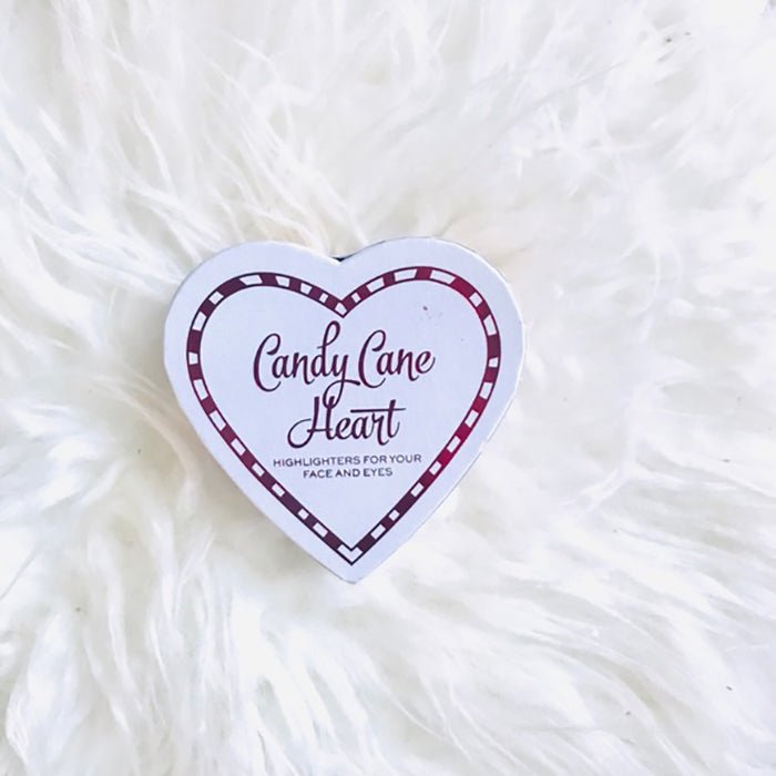 Revolution Candy Cane Heart Highlighter, Shimmering Pearly Whites and Iridescent Pinks 