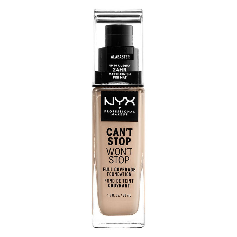 NYX Can't Stop Won't Stop Full Coverage Foundation 30ml, Lightweight, Waterproof and Pigmented #color_Alabaster