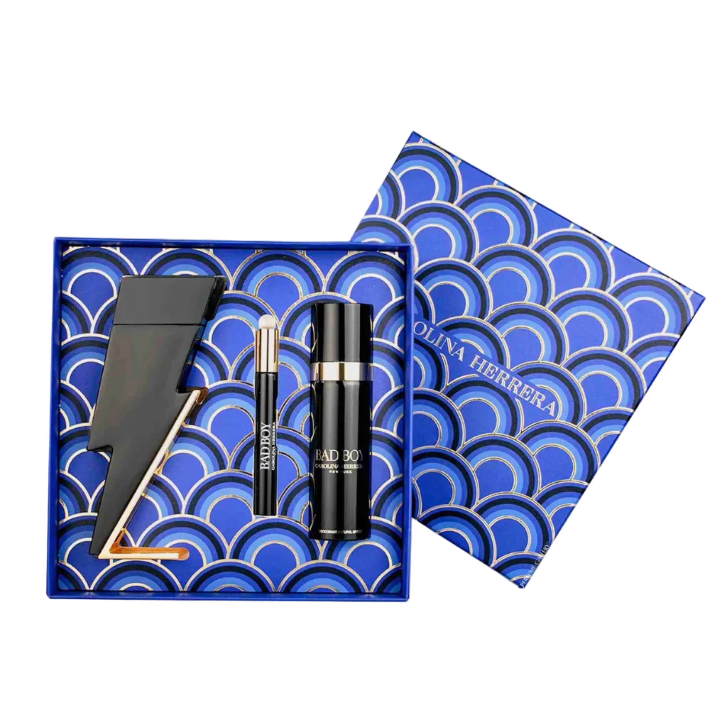 Carolina Herrera Bad Boy EDT Men Perfume Set 3Pcs 3.3oz 100ml EAU DE TOILETTE SPRAY