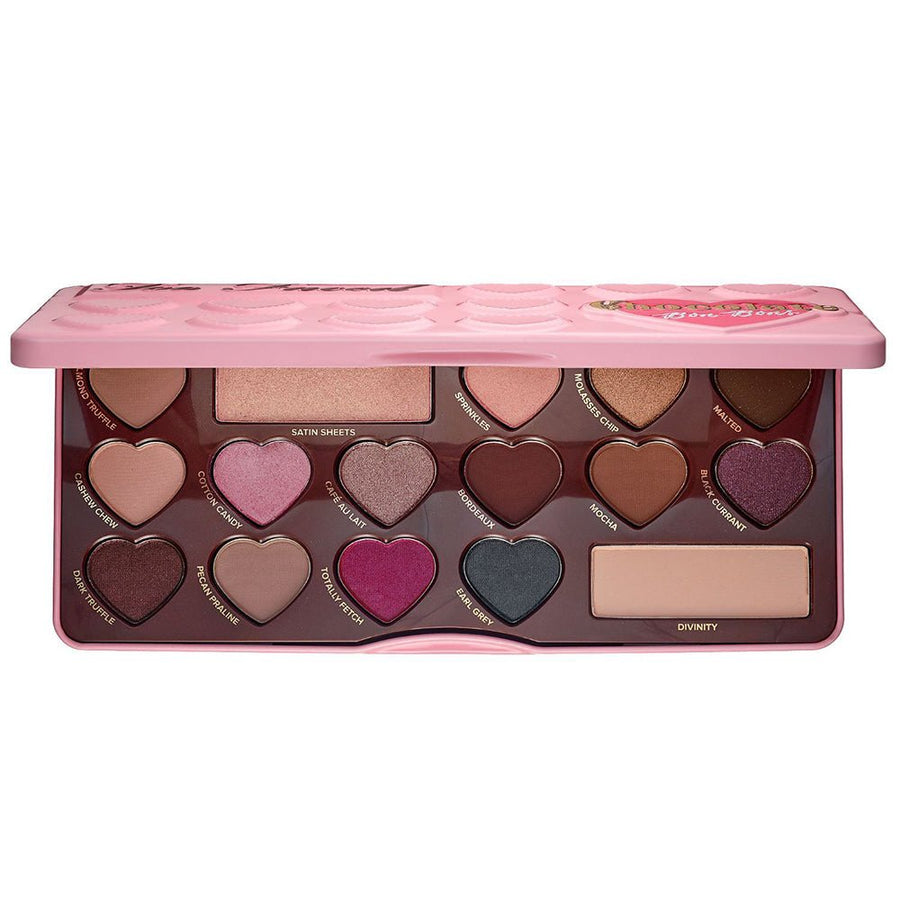 Too Faced Chocolate Bon Bons Eye Shadow Collection Palette, 16 Heart-Shaped Shades, Matte and Shimmer