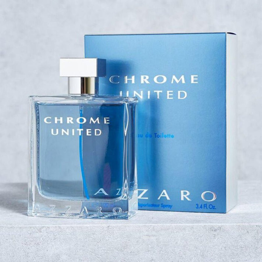 Azzaro Chrome United Men Perfume 3.4oz 100ml EAU DE TOILETTE SPRAY 