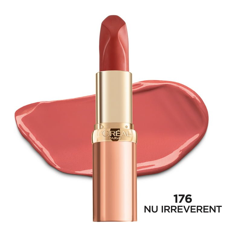 L'Oreal Color Riche Satin Lipstick 3g Smudge-Proof, Omega 3, Vitamin E, Nourishing Formula #color_176 Nu Irreveren