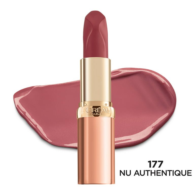 L'Oreal Color Riche Satin Lipstick 3g Smudge-Proof, Omega 3, Vitamin E, Nourishing Formula #color_177 Nu Authentique