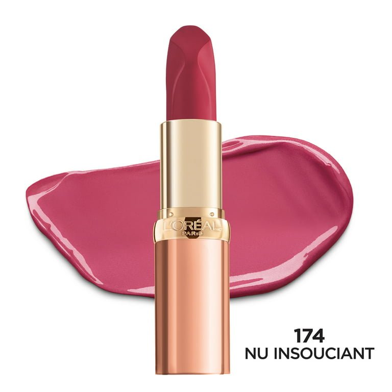 L'Oreal Color Riche Satin Lipstick 3g Smudge-Proof, Omega 3, Vitamin E, Nourishing Formula #color_174 Nu Insouciant