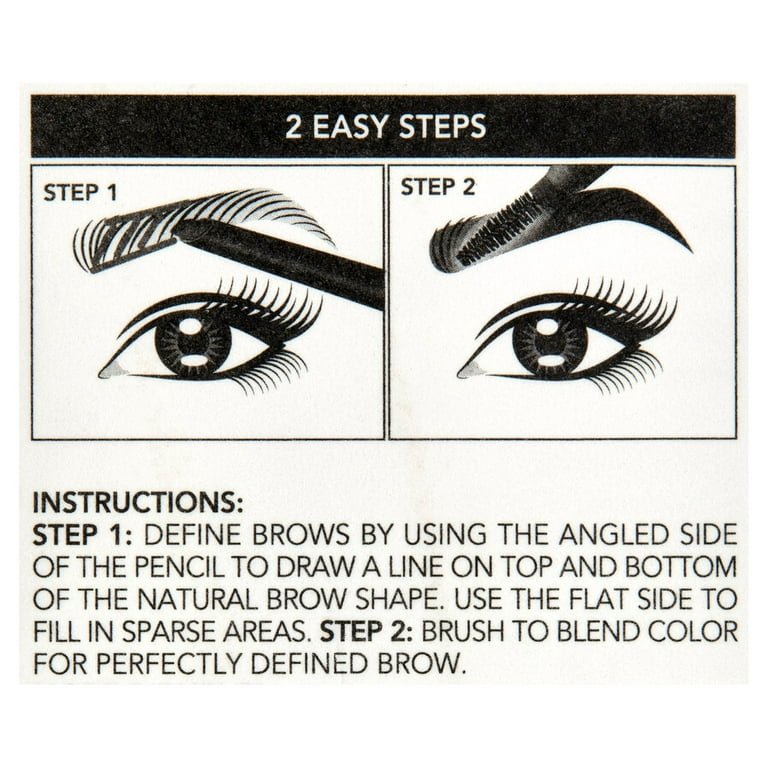 Revlon Colorstay Brow Pencil .35g, Angled Tip and Spoolie Brush, Sculpts Brows