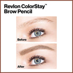 Revlon Colorstay Brow Pencil .35g, Angled Tip and Spoolie Brush, Sculpts Brows #color_205 Blonde
