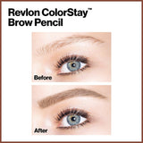 Revlon Colorstay Brow Pencil .35g, Angled Tip and Spoolie Brush, Sculpts Brows #color_205 Blonde