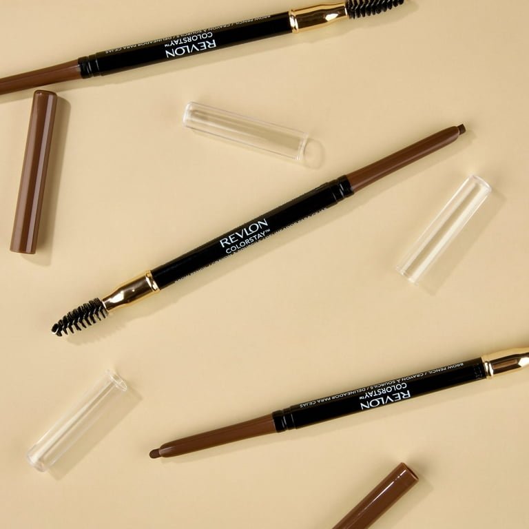 Revlon Colorstay Brow Pencil .35g, Angled Tip and Spoolie Brush, Sculpts Brows