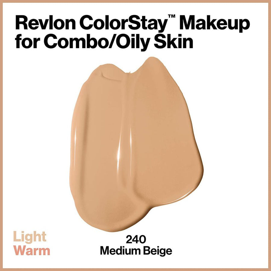 Revlon Colorstay Fond Base Combination Oily Skin, Breathable, Buildable, Oil-Absorbing, Matte Finish #color_240 Medium Beige