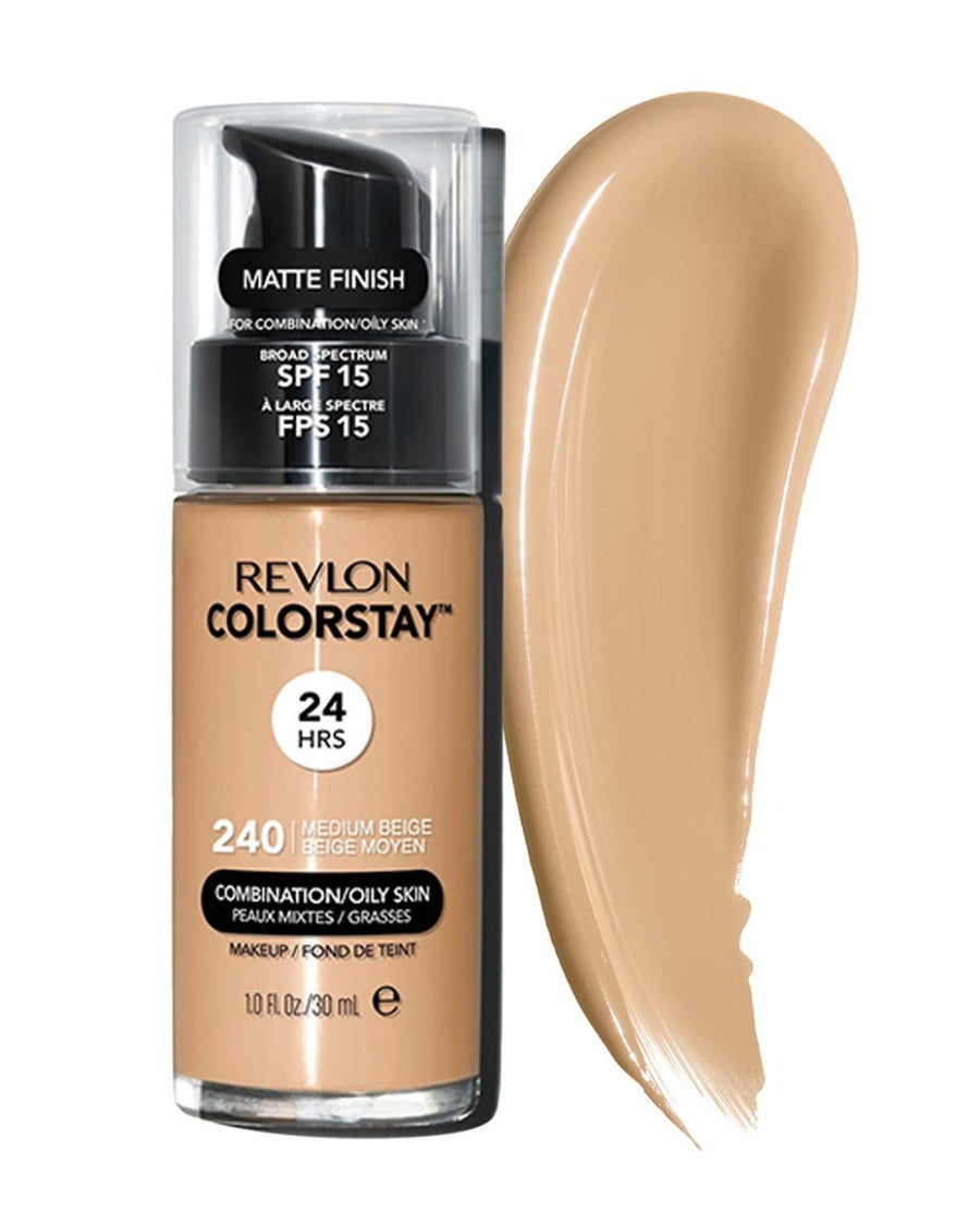 Revlon Colorstay Fond Base Combination Oily Skin, Breathable, Buildable, Oil-Absorbing, Matte Finish #color_240 Medium Beige