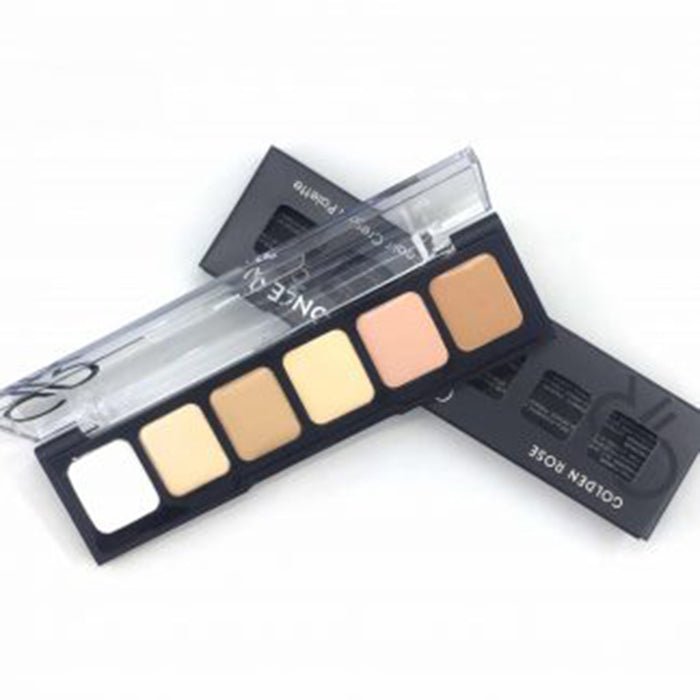 Golden Rose Concealer Cream Palette Correcting Discolorations, Concealing Dark Under-Eye Circles, Spot Imperfections