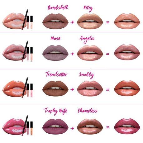 Huda Beauty Contour & Strobe Lip Set Cult-Favorites Lip Contour and Liquid Matte