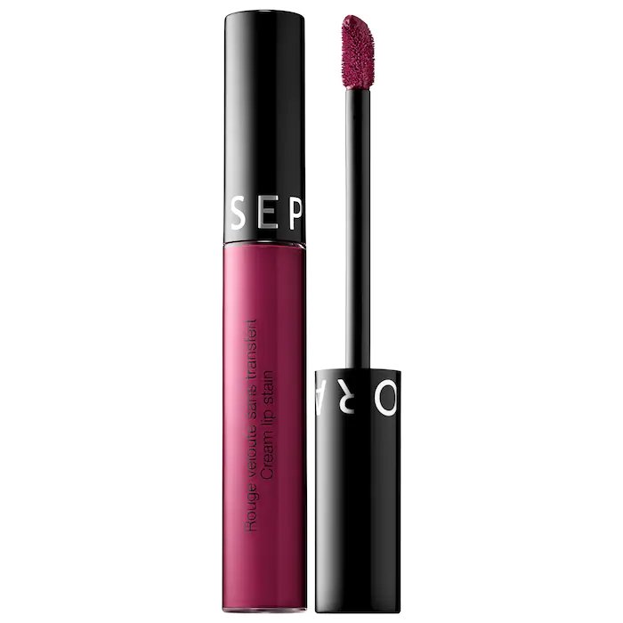 Sephora Cream Lip Stain Liquid Lipstick | Ramfa Beauty #color_99 Purple Red