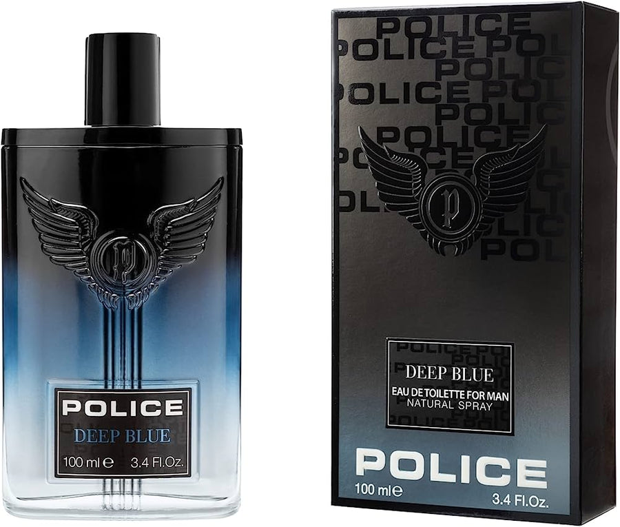 Police Deep Blue Men Perfume 3.4oz 100ml EAU DE TOILETTE SPRAY  