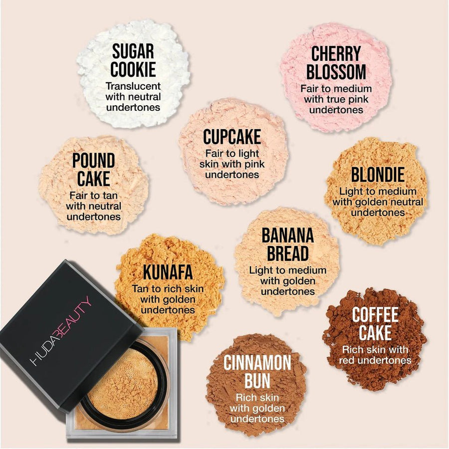 Huda Beauty Easy Bake Loose Powder 20g, Weightless, Silky Texture, Absorbs Shine/Oil 