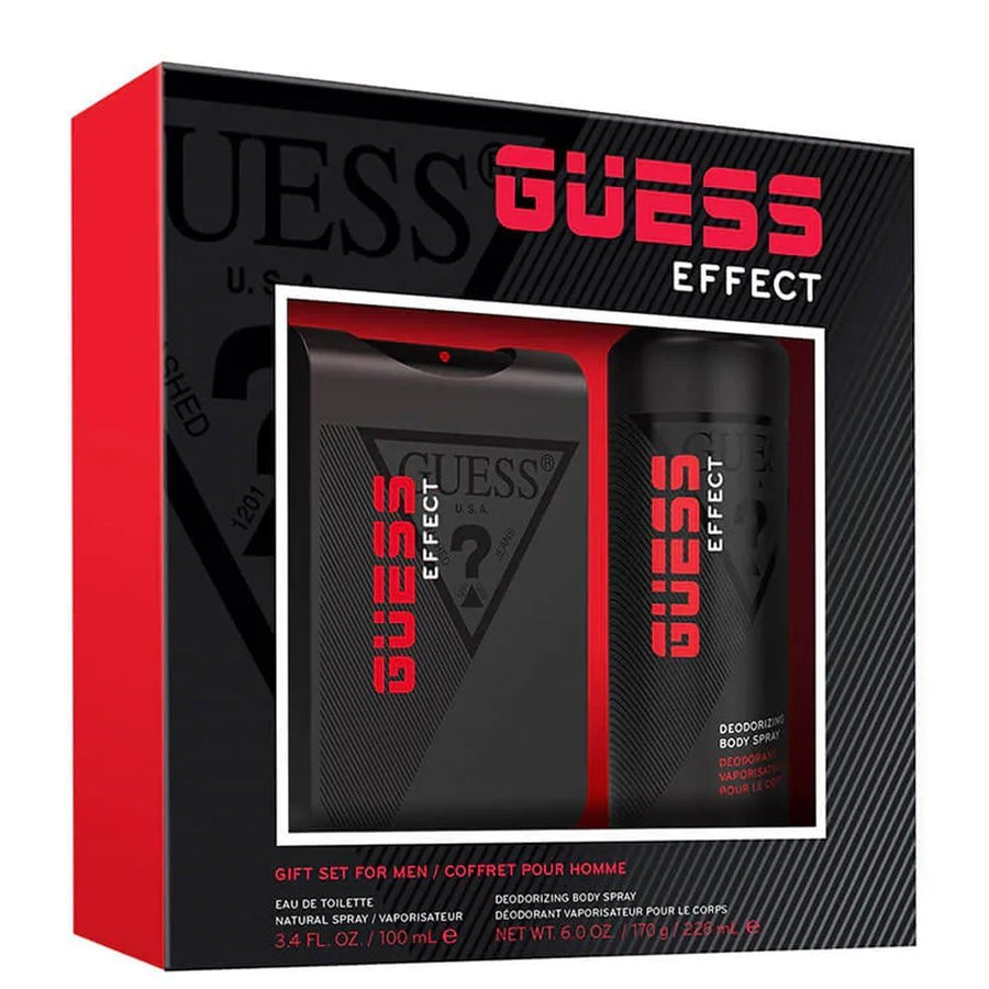 Guess Effect Gift Set Men Perfume 3.4oz 100ml EAU DE TOILETTE SPRAY with Deodorizing Body Spray