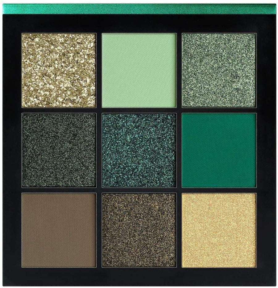 Huda Beauty Emerald Obsessions Eye Shadow 0.35oz 10g, Nine Highly Pigmented Mattes and Striking Shimmers