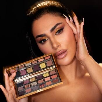 Huda Beauty Empowered Eye Shadow Palette 0.3oz 4.3g, Rich Golds, Coppers, Browns, Neutrals