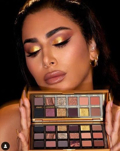 Huda Beauty Empowered Eye Shadow Palette 0.3oz 4.3g, Rich Golds, Coppers, Browns, Neutrals