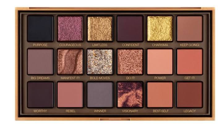 Huda Beauty Empowered Eye Shadow Palette 0.3oz 4.3g, Rich Golds, Coppers, Browns, Neutrals