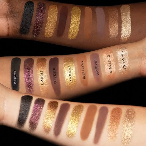 Huda Beauty Empowered Eye Shadow Palette 0.3oz 4.3g, Rich Golds, Coppers, Browns, Neutrals