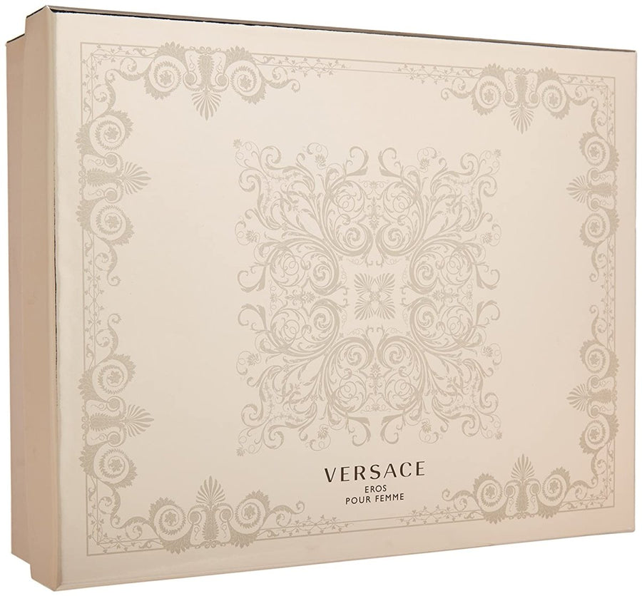 Versace Eros Pour Femme Women Perfume Gift Set 1.7oz 100ml EAU DE TOILETTE SPRAY  