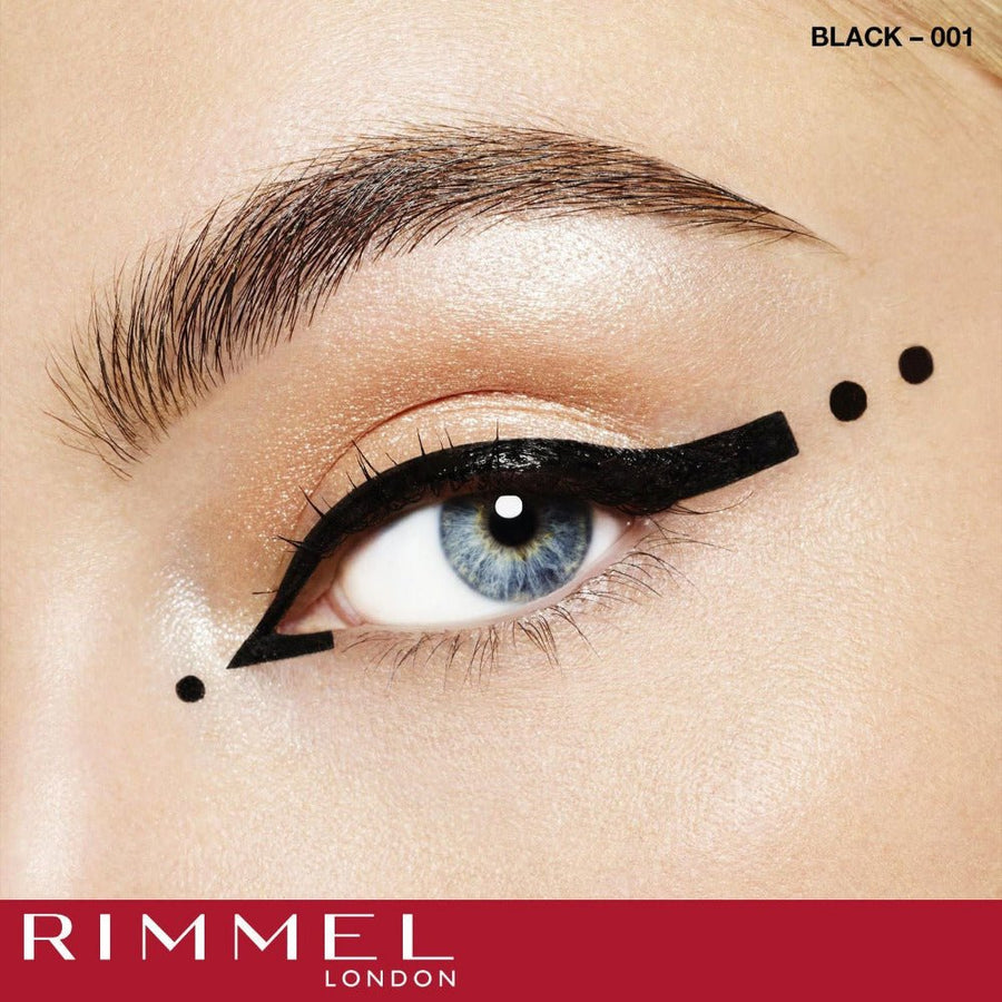 Rimmel Exaggerate Liquid Eyeliner2.5ml, Bold, Precise Contours, Highly Pigmented #color_001 Black