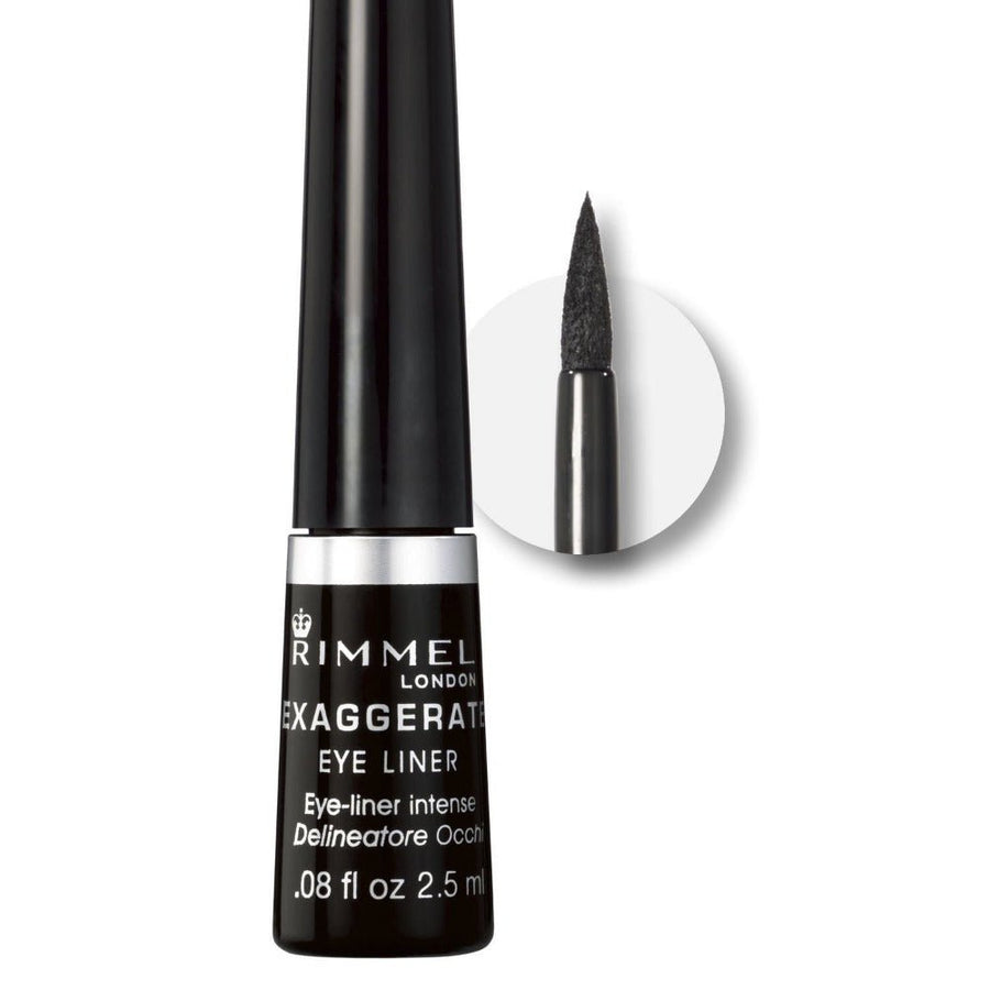 Rimmel Exaggerate Liquid Eyeliner2.5ml, Bold, Precise Contours, Highly Pigmented #color_001 Black