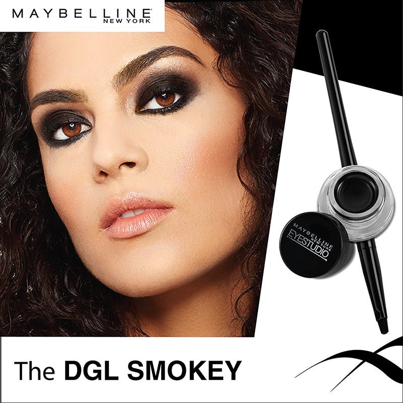 Maybelline Eyestudio Lasting Drama Gel Eyeliner Black 0.106oz 3g Matte, 24 Hours Intense Color 