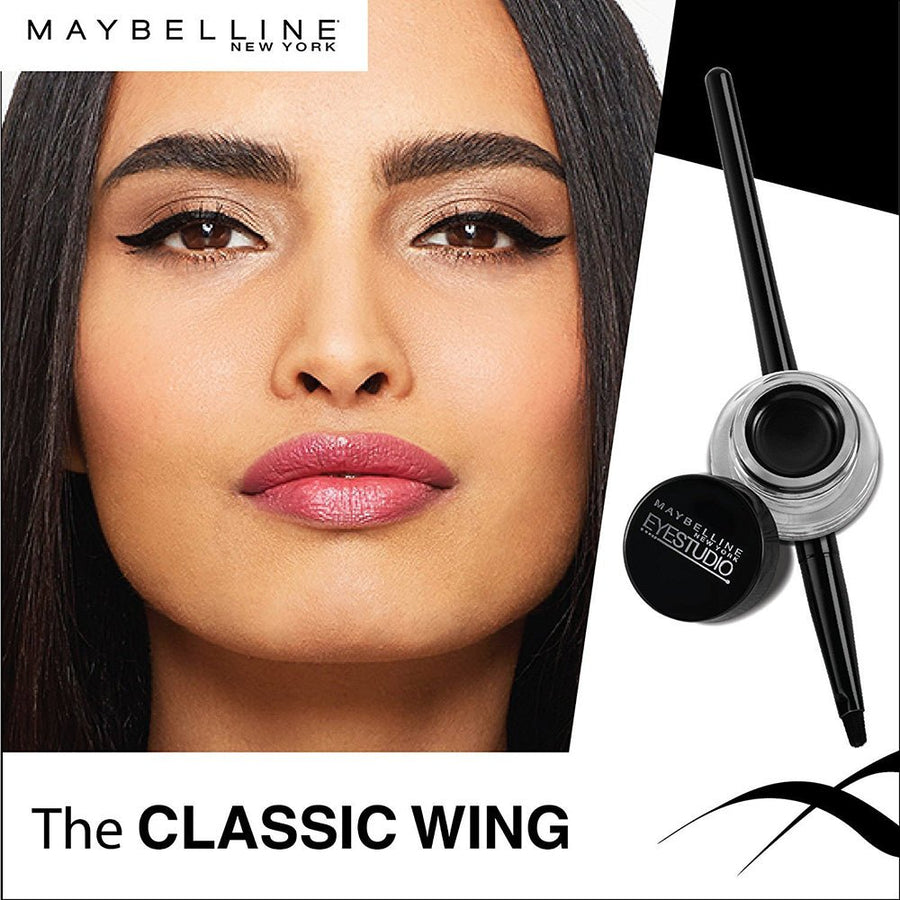 Maybelline Eyestudio Lasting Drama Gel Eyeliner Black 0.106oz 3g Matte, 24 Hours Intense Color 