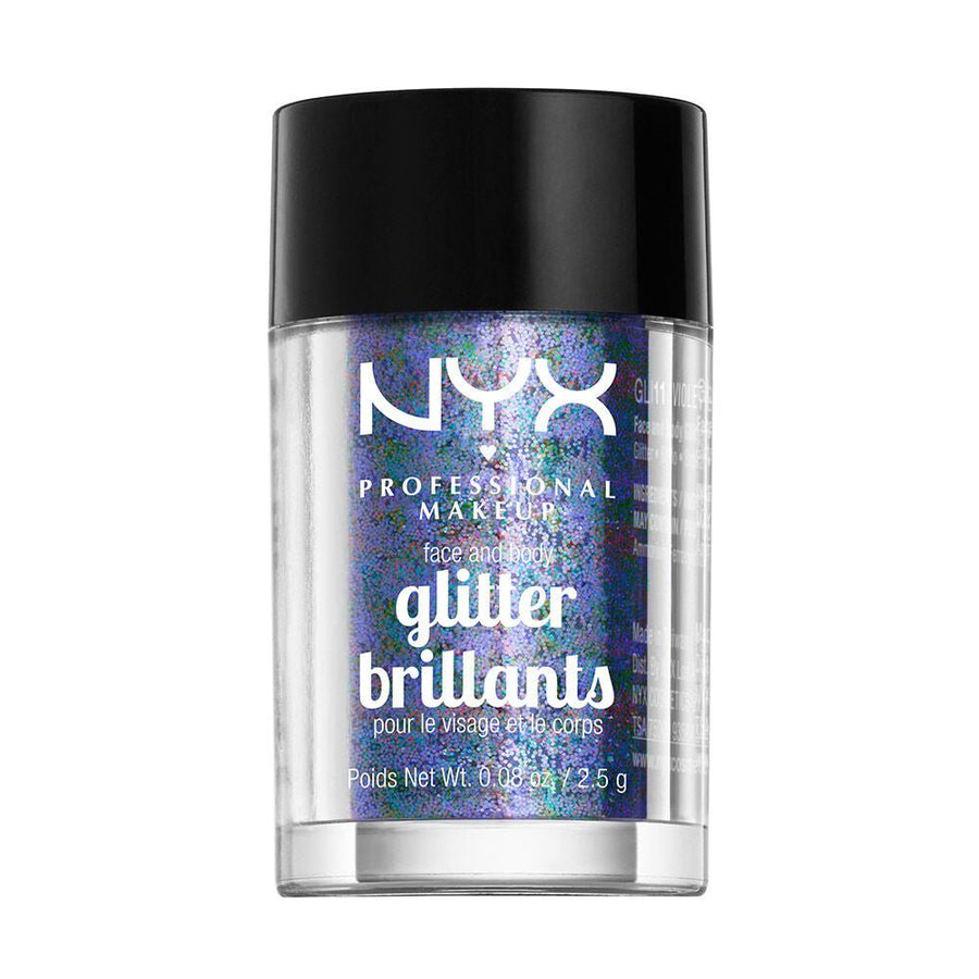 NYX Professional Face And Body Glitter Color , Crystal, Silver, Purple, Violet, Gunmetal #color_GLI11 Violet