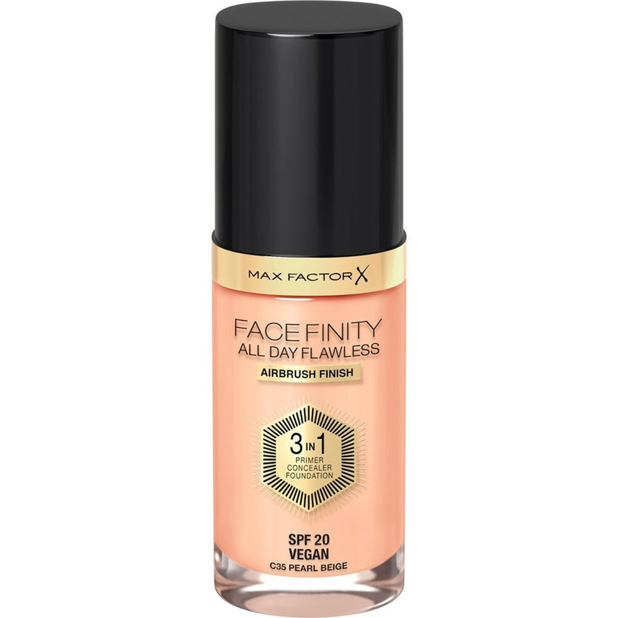 Max Factor Facefinity All Day Flawless Foundation 30ml, 3-in-1 Primer Foundation Concealer #color_35 Pearl Beige