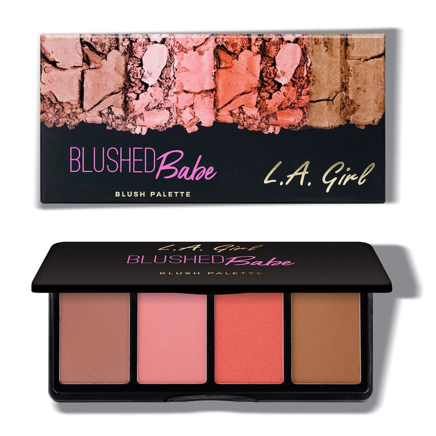 L.A. Girl Fanatic Blush Palette 4g, Matte Satin Finishes, Soft Pigmented Formula, 4 Color Palette #color_GBL422 Blushed Babe