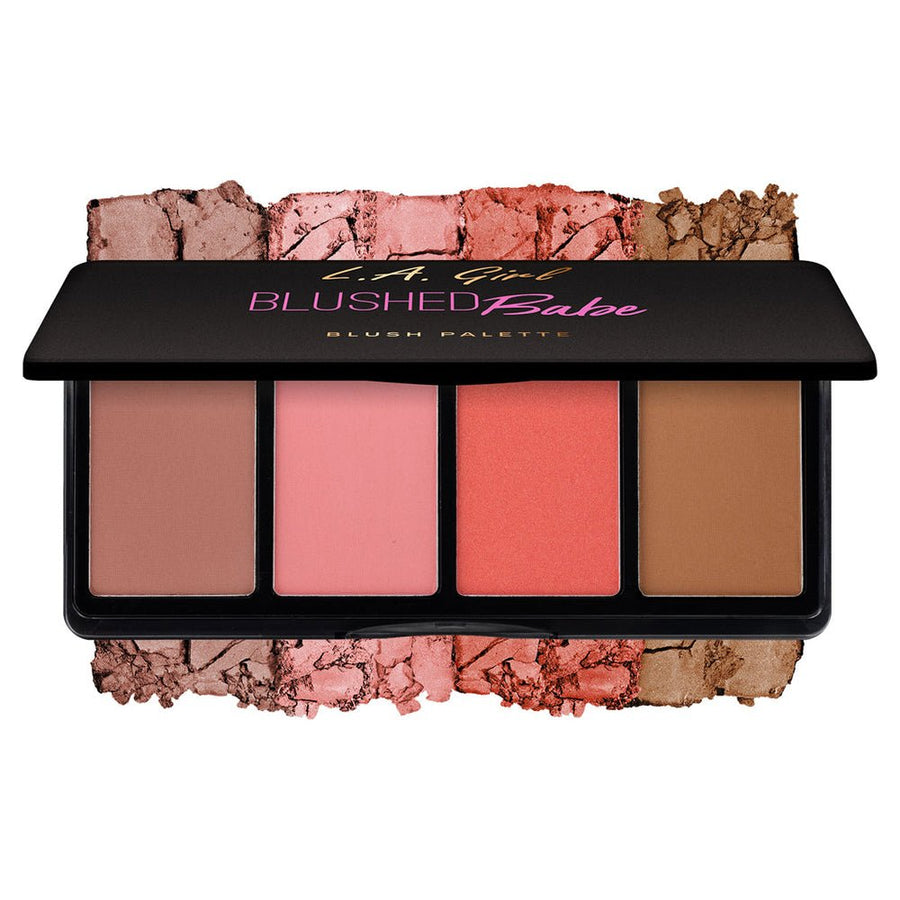 L.A. Girl Fanatic Blush Palette 4g, Matte Satin Finishes, Soft Pigmented Formula, 4 Color Palette #color_GBL422 Blushed Babe