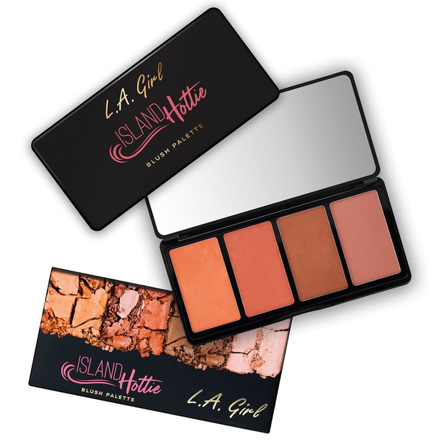 L.A. Girl Fanatic Blush Palette 4g, Matte Satin Finishes, Soft Pigmented Formula, 4 Color Palette #color_GBL421 Island Hottie