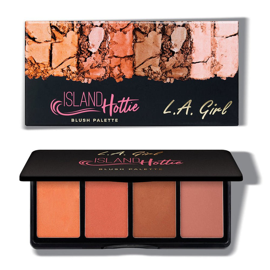 L.A. Girl Fanatic Blush Palette 4g, Matte Satin Finishes, Soft Pigmented Formula, 4 Color Palette #color_GBL421 Island Hottie