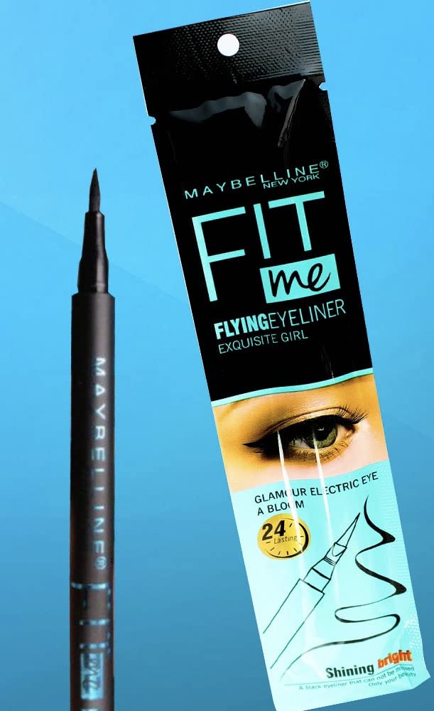 Maybelline Fit Me Flying Eyeliner Exquisite Girl 0.1oz 3g, Long Lasting, Highly Pigmented