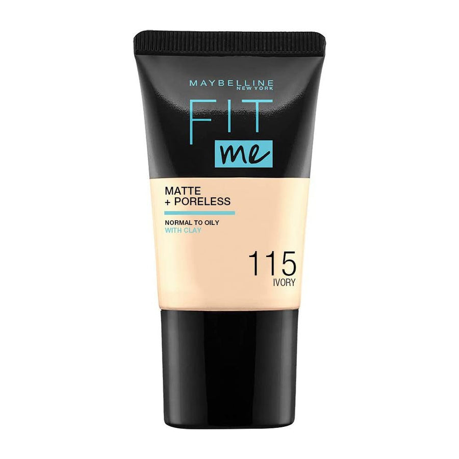 Maybelline Fit Me! Matte + Poreless Foundation 18ml, Ultra-Blendable Liquid, Natural Matte Finish #color_115 Ivory