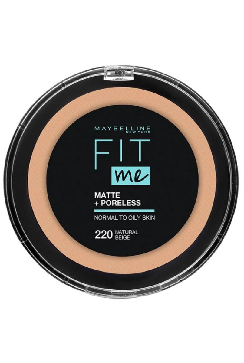 Maybelline Fit Me Matte + Poreless Powder 12g, Mattifying Powder, Poreless Look, 16 Hours #color_220 Natural Beige