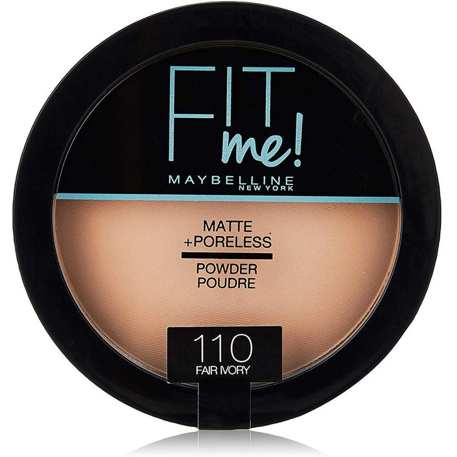 Maybelline Fit Me! Matte + Poreless Powder 14g, Long-Lasting Shine Control, Matte Finish #color_110 Fair Ivory